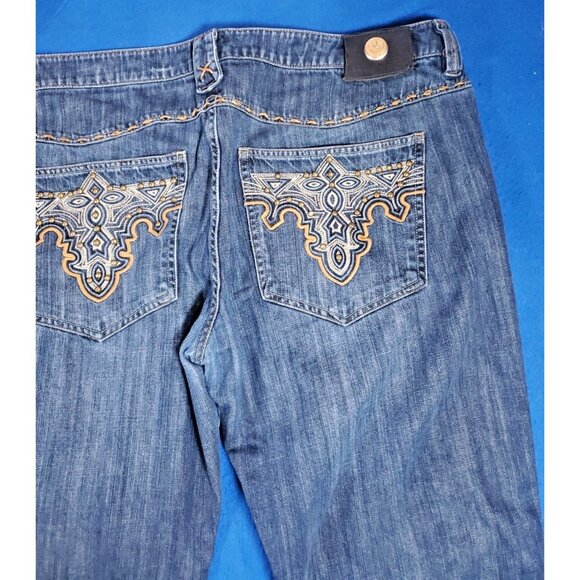 Vintage ANTIK DENIM Men's Jeans Button Fly Blue Jeans Metal studs  Size 42 - Picture 7 of 16